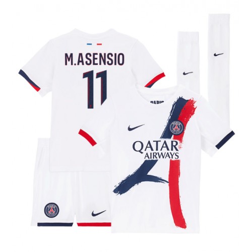 Paris Saint-Germain Marco Asensio #11 Gostujuci Dres za djecu 2024-25 Kratak Rukav (+ Kratke hlače)